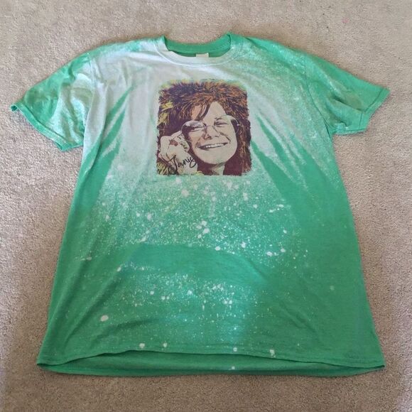 Green Janis Joplin Graphic T-Shirt - Picture 1 of 5